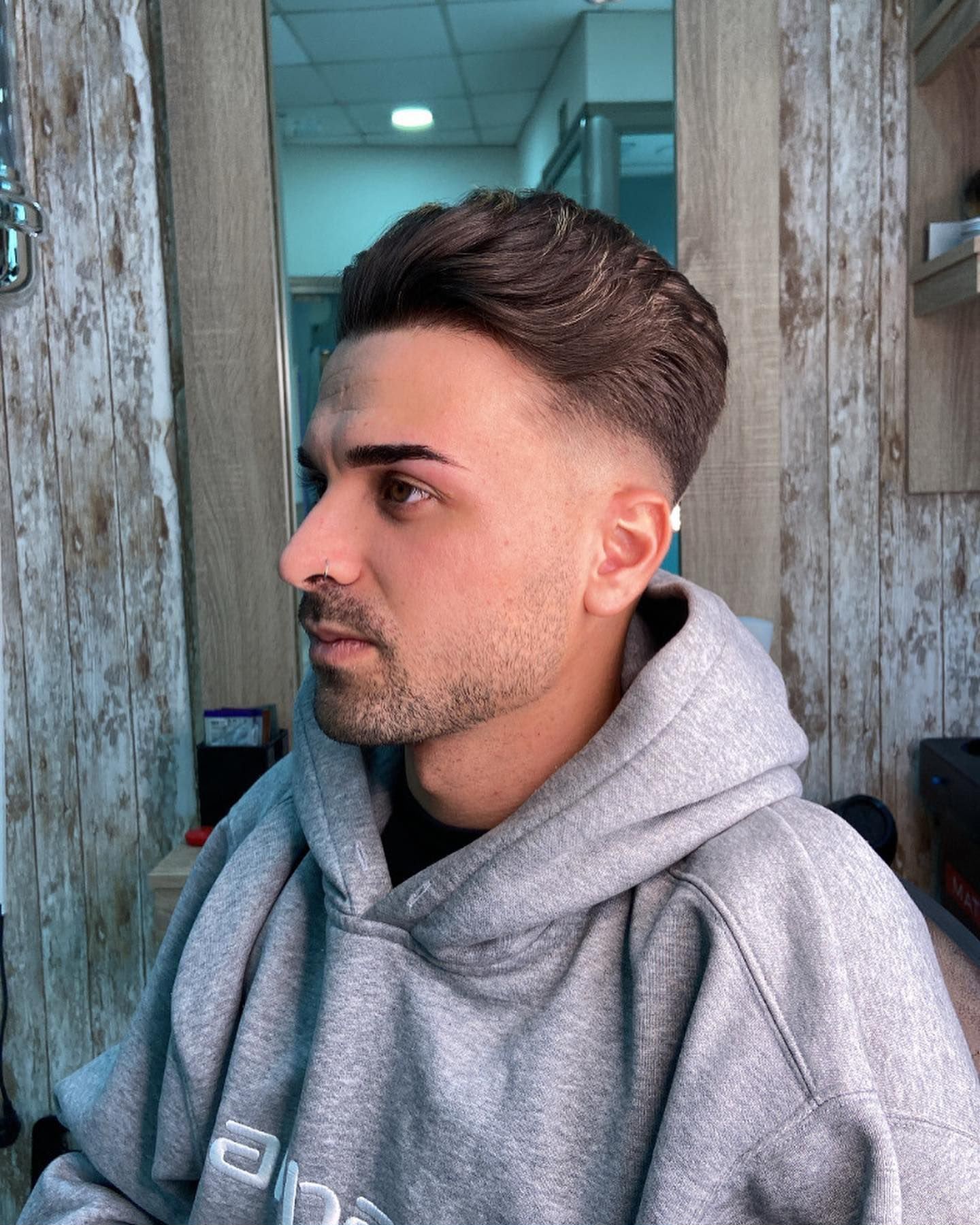 Corte caballero con tupé y degradado